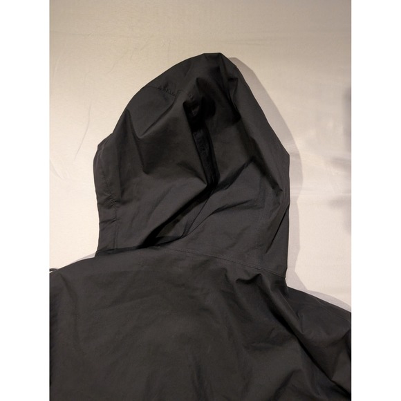 REI Men Medium Groundbreaker Rain Jacket Black Hooded Windbreaker Mesh Lined - Picture 10 of 10